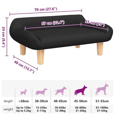 vidaXL Canapé pour Chien – Lit Douillet