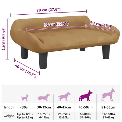 vidaXL Canapé pour Chien – Lit Douillet vidaXL Canapé pour Chien – Lit Douillet