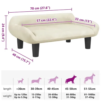 vidaXL Canapé pour Chien – Lit Douillet vidaXL Canapé pour Chien – Lit Douillet