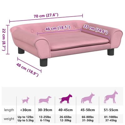 vidaXL Canapé pour Chien – Lit Élégant