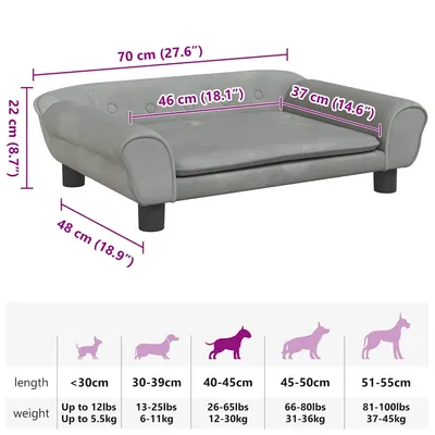 vidaXL Canapé pour Chien – Lit Élégant