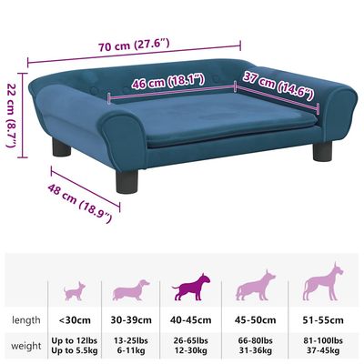 vidaXL Canapé pour Chien – Lit Élégant
