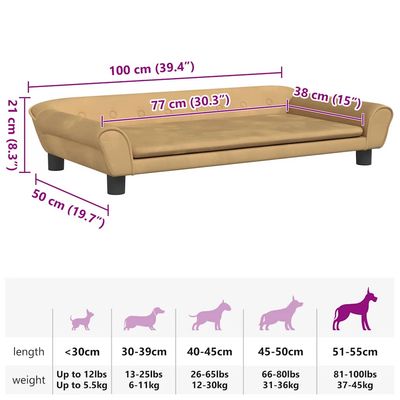 vidaXL Canapé pour Chien – Lit Élégant