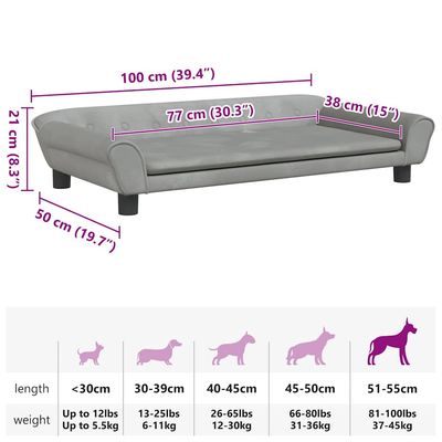 vidaXL Canapé pour Chien – Lit Élégant