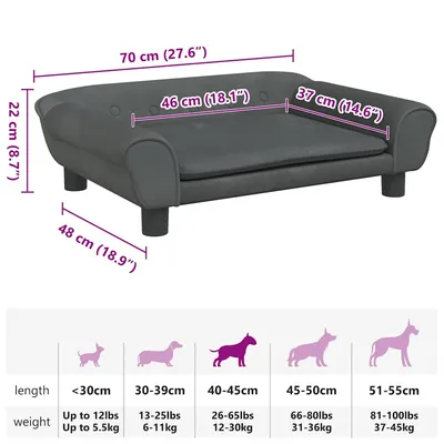 vidaXL Canapé pour Chien – Lit Élégant vidaXL Canapé pour Chien – Lit Élégant