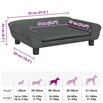 vidaXL Canapé pour Chien – Lit Élégant vidaXL Canapé pour Chien – Lit Élégant