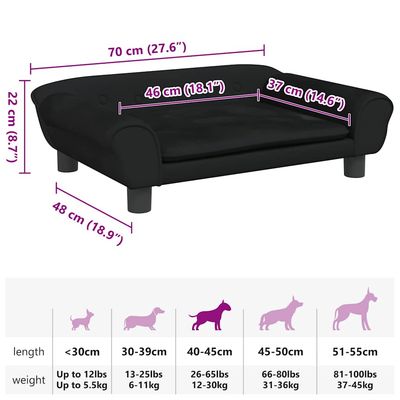 vidaXL Canapé pour Chien – Lit Élégant
