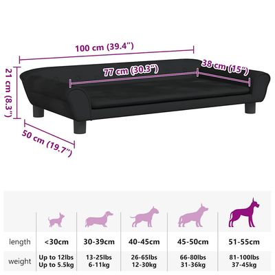 vidaXL Canapé pour Chien – Lit Élégant