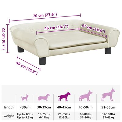 vidaXL Canapé pour Chien – Lit Élégant
