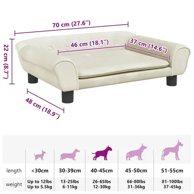 vidaXL Canapé pour Chien – Lit Élégant vidaXL Canapé pour Chien – Lit Élégant
