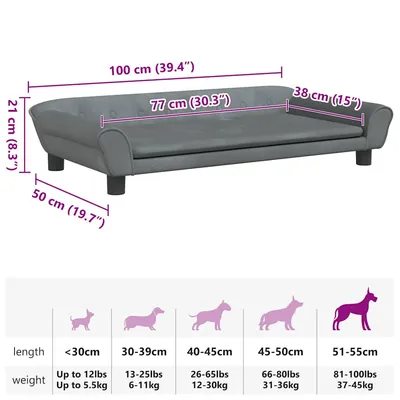 vidaXL Canapé pour Chien – Lit Élégant vidaXL Canapé pour Chien – Lit Élégant