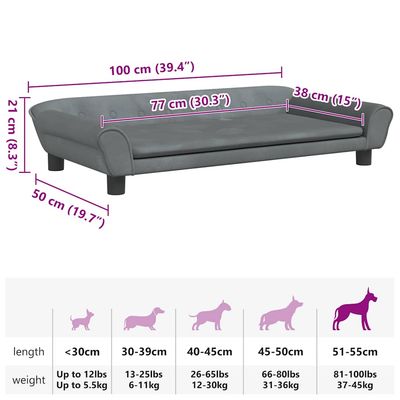 vidaXL Canapé pour Chien – Lit Élégant