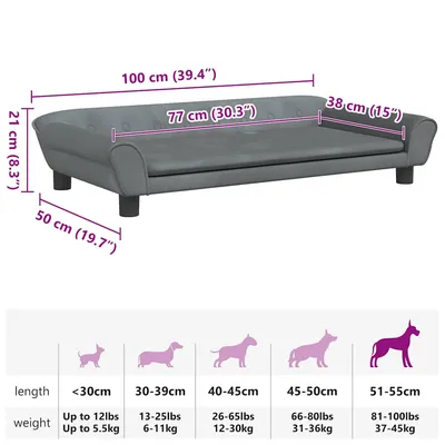 vidaXL Canapé pour Chien – Lit Élégant vidaXL Canapé pour Chien – Lit Élégant