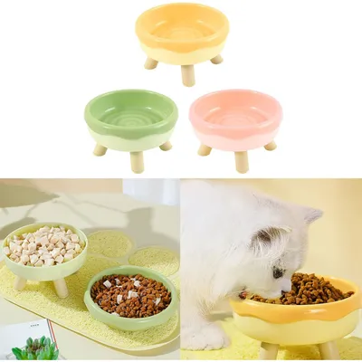 PetTribes Comedero elevado inclinado para gatos