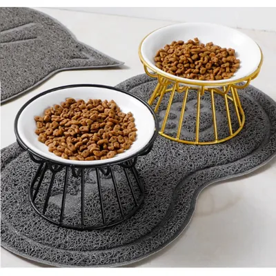 PetTribes Lot de 2 Gamelles surélevées en Céramique pour Chat