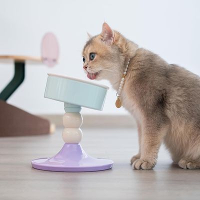 PetTribes Gamelle Surélevée Réglable Chat/Chien - Céramique
