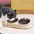PetTribes Gamelle chat inclinée 15° - Anti-fuite - Acier inox - Blanc