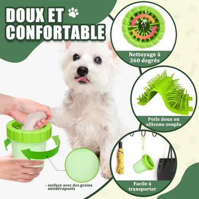 PetTribes Lave-Pattes pour Chien - Nettoyage Facile