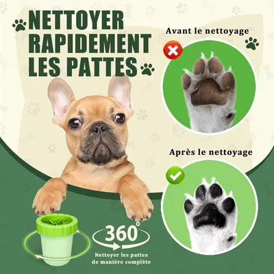 PetTribes Lave-Pattes pour Chien - Nettoyage Facile