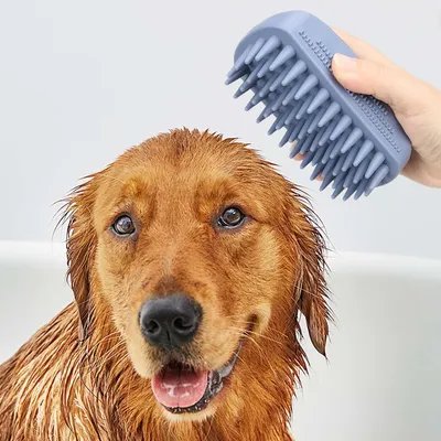 PetTribes Brosse de douche chat/chien - Douce, anti-peluches & massage
