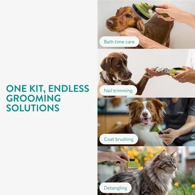 PetTribes Kit Toilettage 6-en-1 pour Chien et Chat