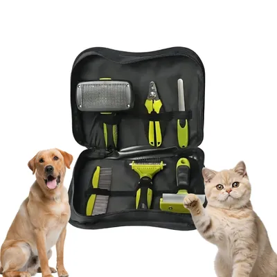 PetTribes Kit Toilettage 6-en-1 pour Chien et Chat