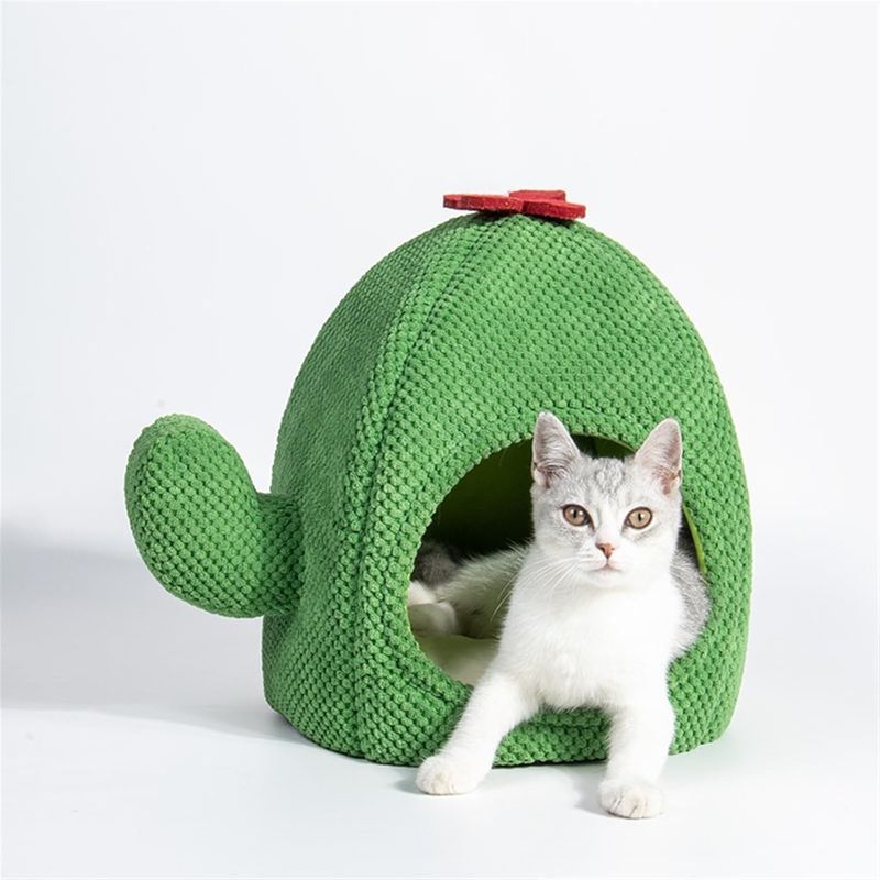 PetTribes Panier cactus chaud et fermé pour chat/chien