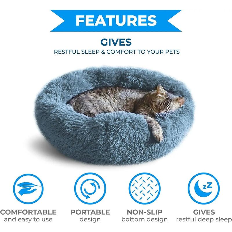 PetTribes Dôme Litière Rond pour Chien et Chat - Confortable et Chaud