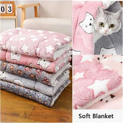 PetTribes Coussin d'hiver épais en flanelle pour chien et chat - Très doux