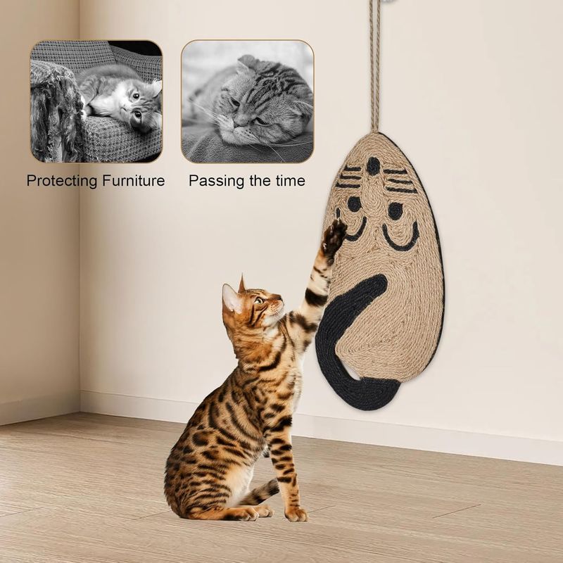 PetTribes Tapis Griffoir Souris Suspendu pour Chat