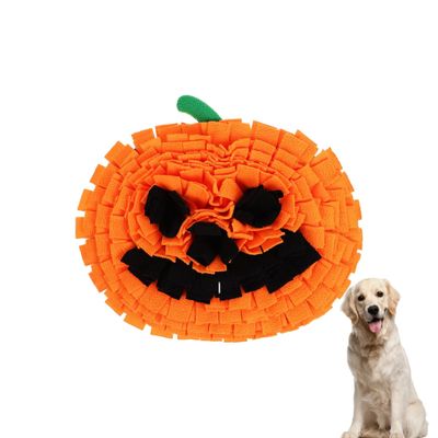 PetTribes Tapis de Nourrissage Anti-Stress pour Chien - Forme Citrouille