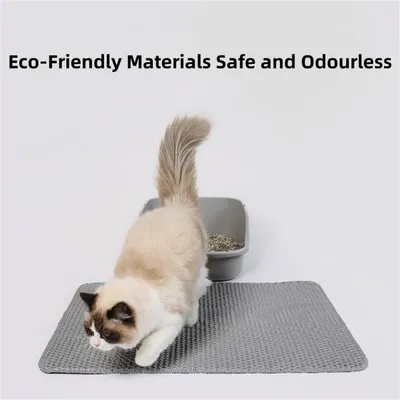PetTribes Tapis litière chat lavable - Anti-projection nid d'abeille