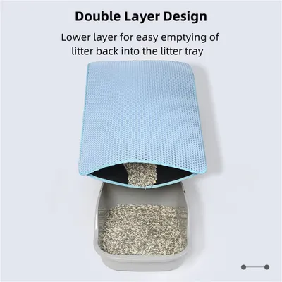 PetTribes Tapis litière chat lavable - Anti-projection nid d'abeille