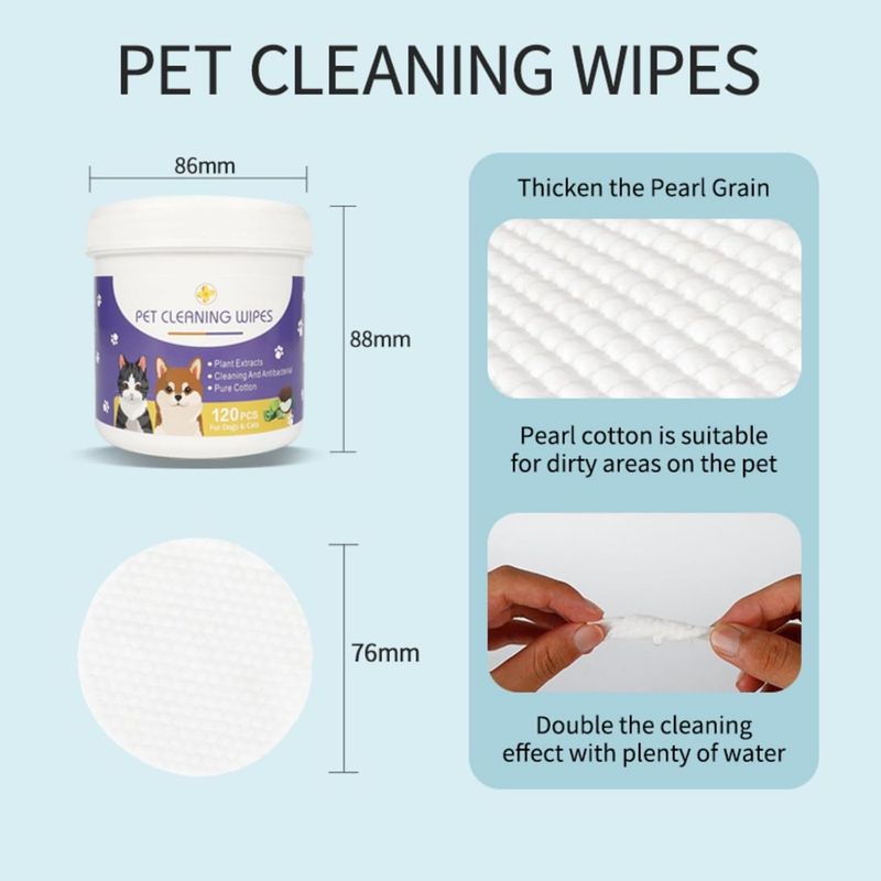 PetTribes Lot de 120 Lingettes Détachantes pour Larmes de Chien et Chat