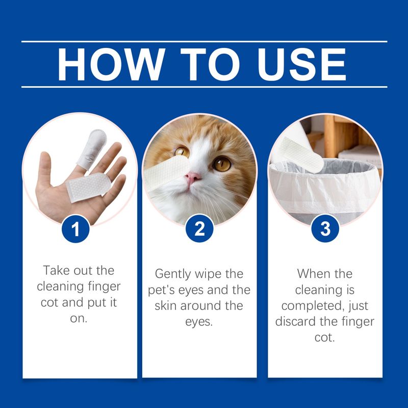 PetTribes Lingettes Humides pour Yeux de Chats/Chiens