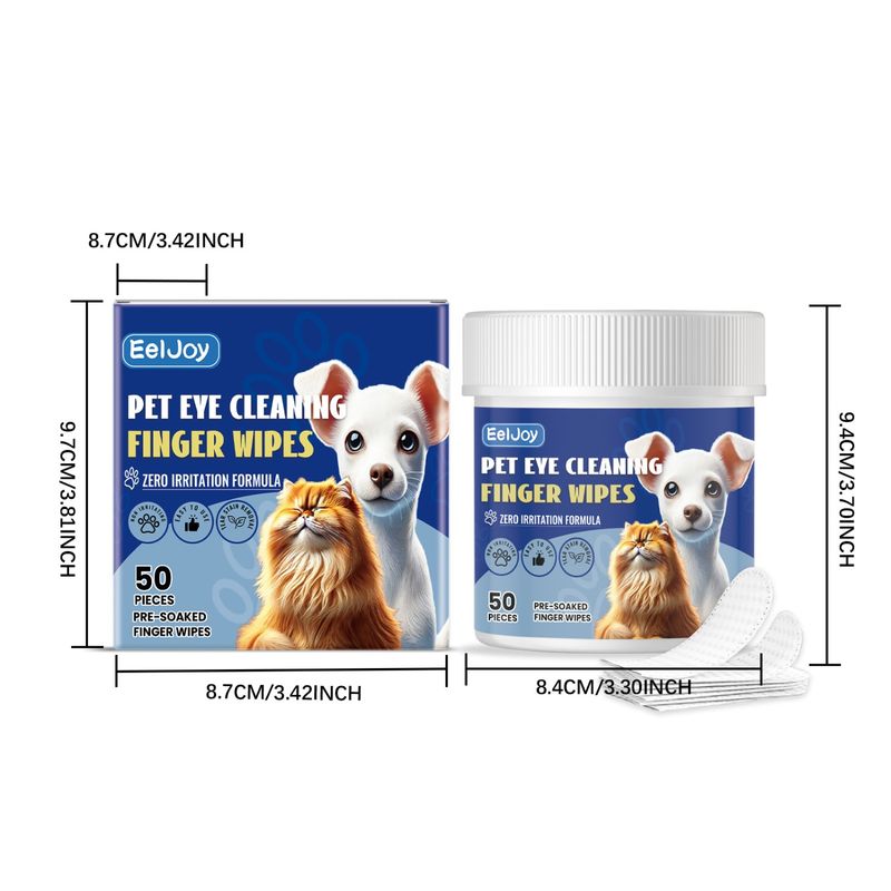 PetTribes Lingettes Humides pour Yeux de Chats/Chiens