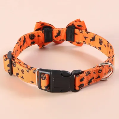 PetTribes Collier Halloween pour Chien - Nœud papillon et grelot
