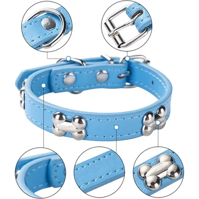 PetTribes Collier classique chien - Cuir synthétique confortable - M