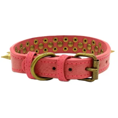 Must&Co - Collier en cuir à piques pour chien