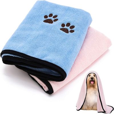PetTribes 2 serviettes séchage rapide chien - Ultra absorbantes