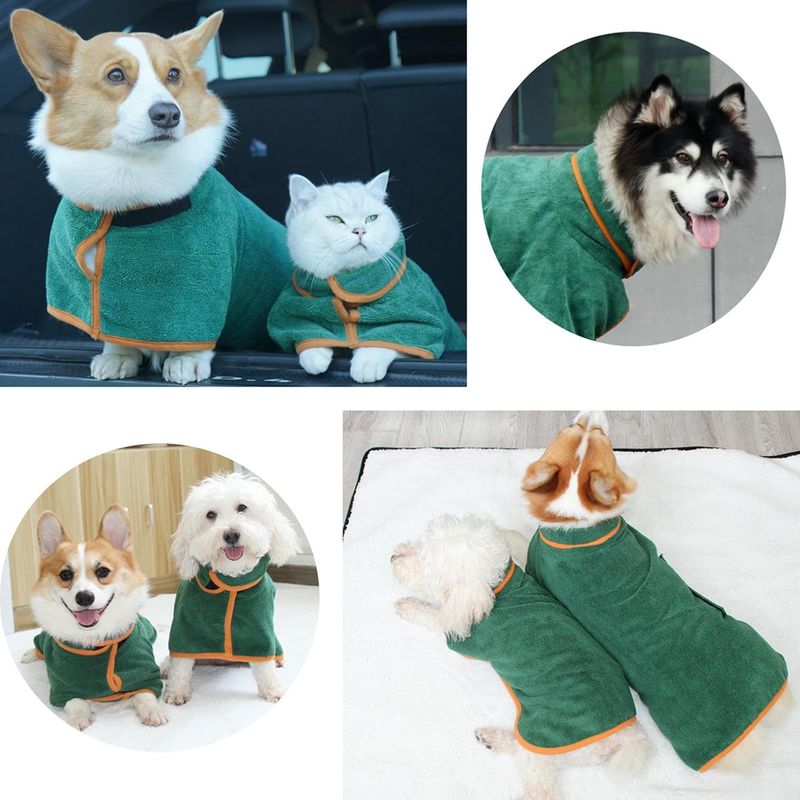 PetTribes Peignoir Séchant pour Chien - Séchage Rapide et Absorbant
