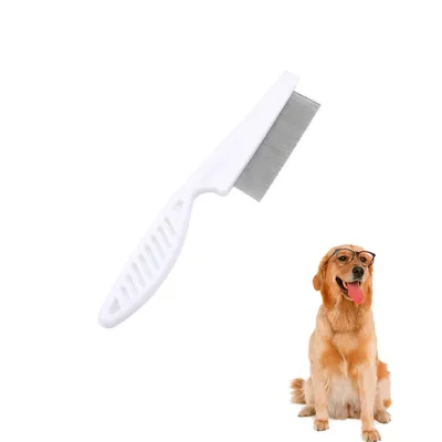 PetTribes Peigne toilettage anti-parasites acier inoxydable