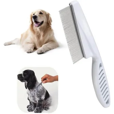 PetTribes Peigne toilettage anti-parasites acier inoxydable