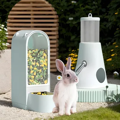 PetTribes Distributeur combo hamster/lapin - Eau et nourriture intégrées