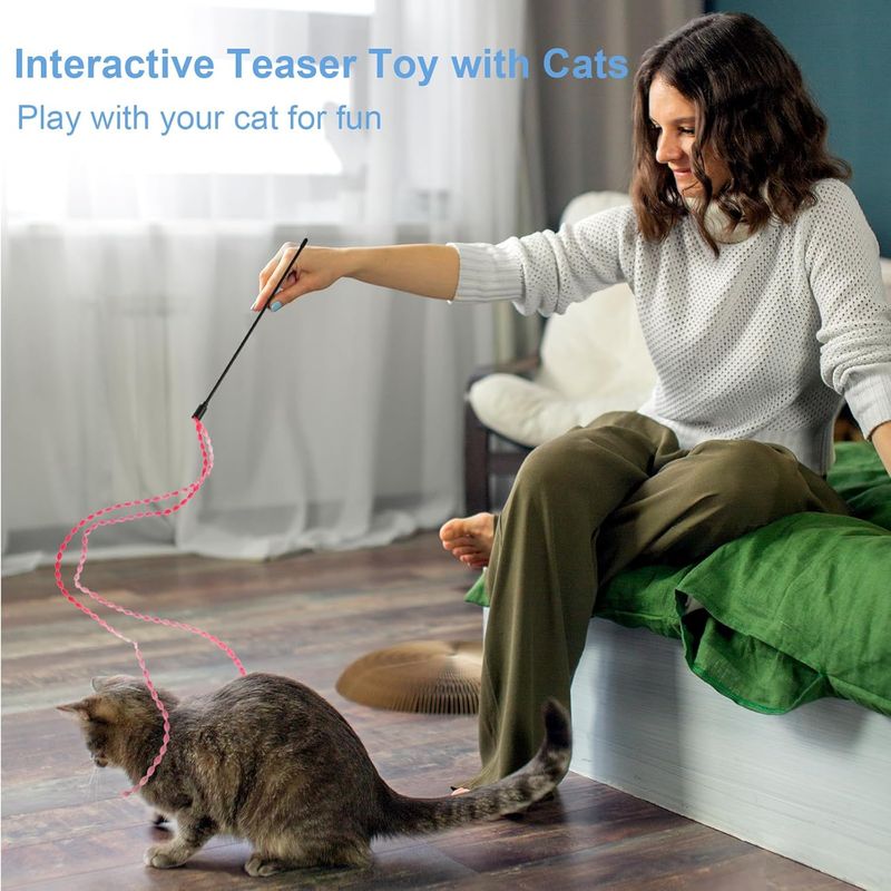 PetTribes Baguette Interactive avec Ruban pour Chat
