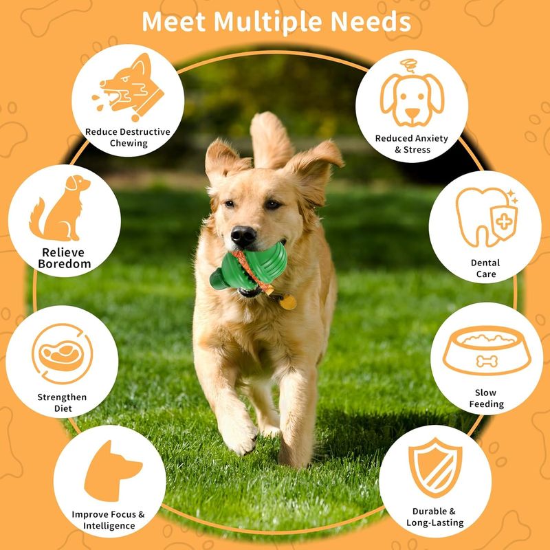 PetTribes Jouet à Mâcher avec Porte-Stick pour Chien - Nettoyant Dentaire