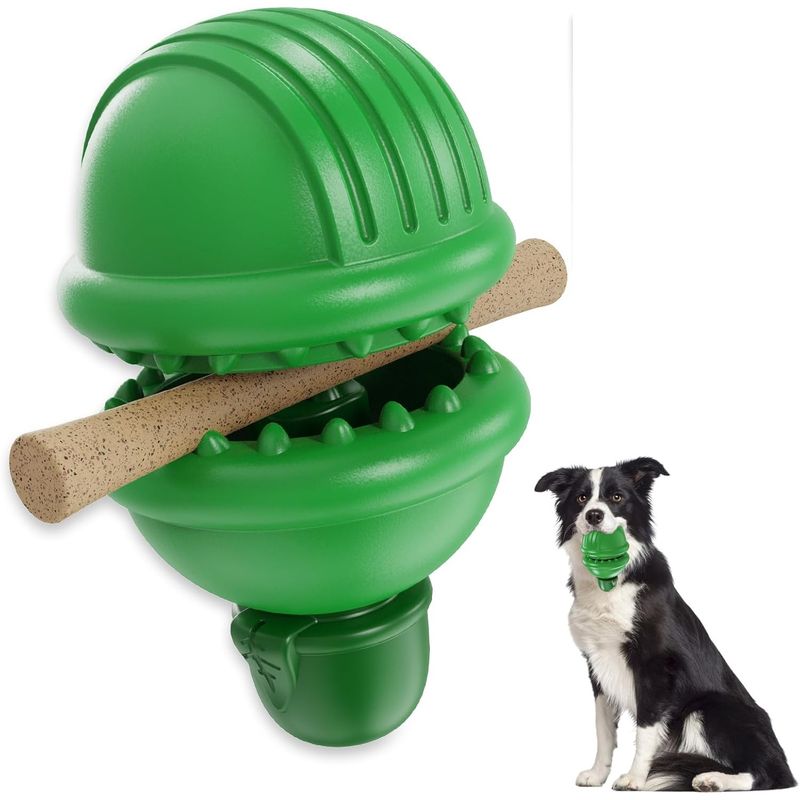 PetTribes Jouet à Mâcher avec Porte-Stick pour Chien - Nettoyant Dentaire