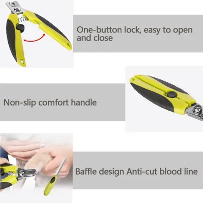 PetTribes Coupe-ongles professionnel chien/chat - Acier inoxydable
