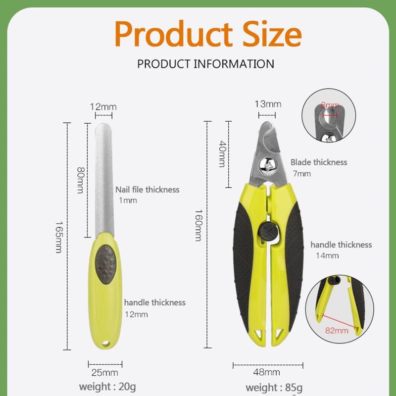 PetTribes Coupe-ongles professionnel chien/chat - Acier inoxydable