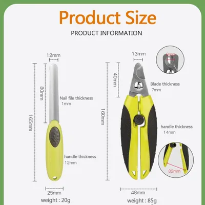 PetTribes Coupe-ongles professionnel chien/chat - Acier inoxydable